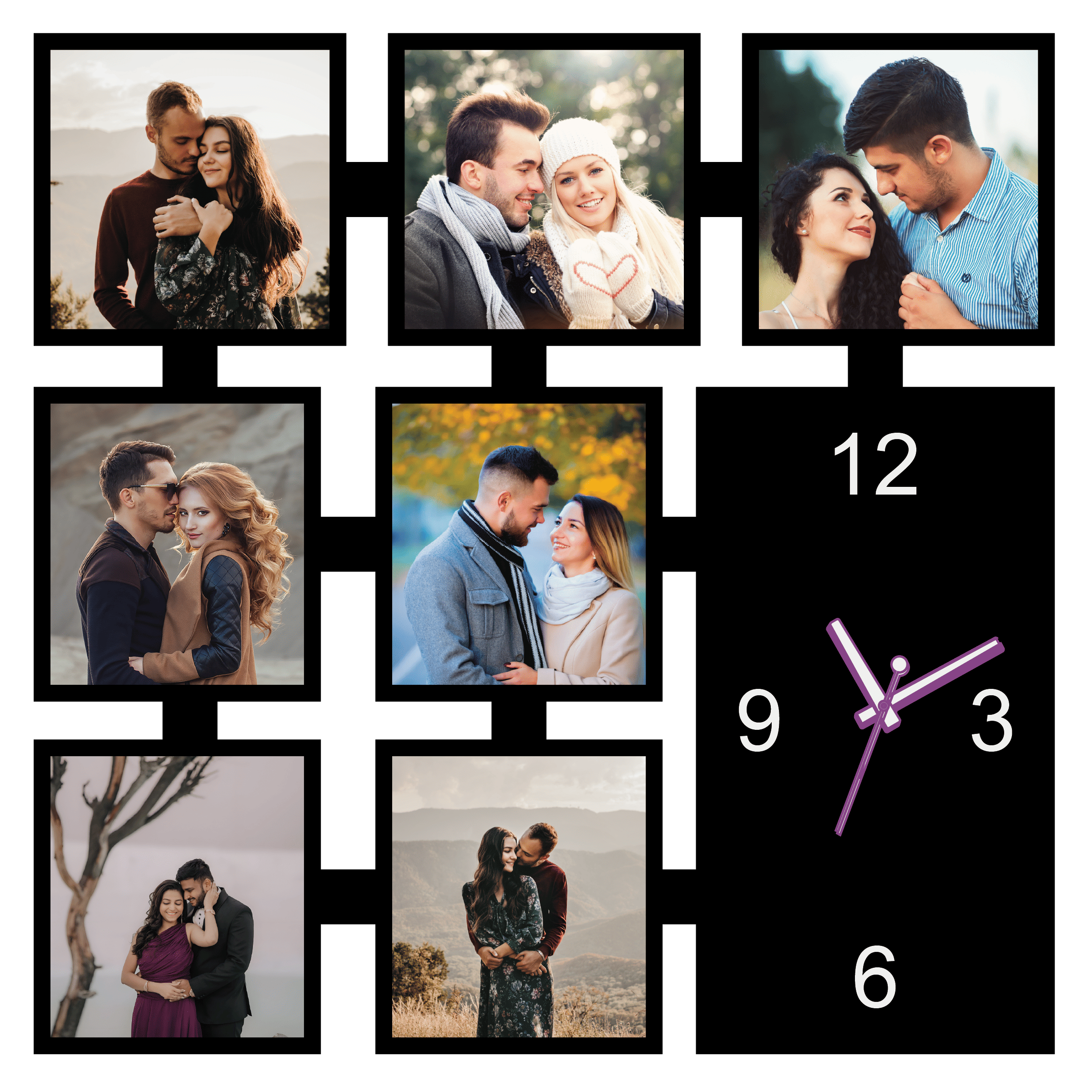 Clock With Family Photos